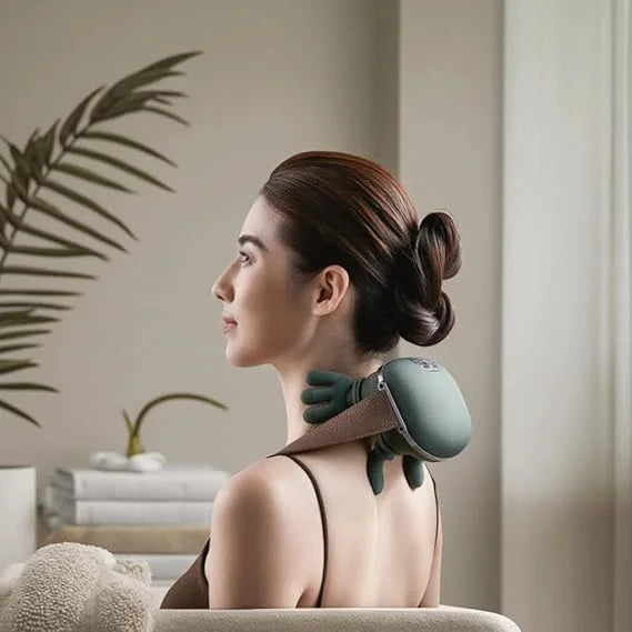 Wireless Heated Neck & Back Pain Relief Massager