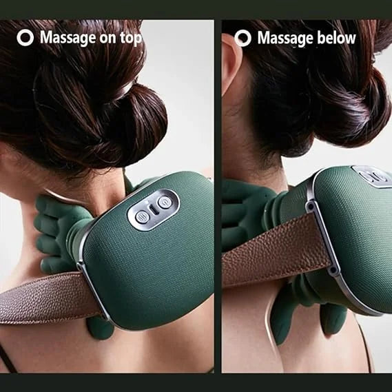 Wireless Heated Neck & Back Pain Relief Massager