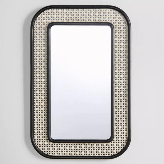 Luxury Handwoven Rattan Round Mirror