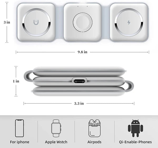 3 In 1 Wireless Charging Pad Portable