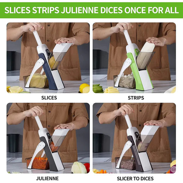 Adjustable Thickness Manual Slicer - Multifunctional Vegetable Slicer and Dicer Set