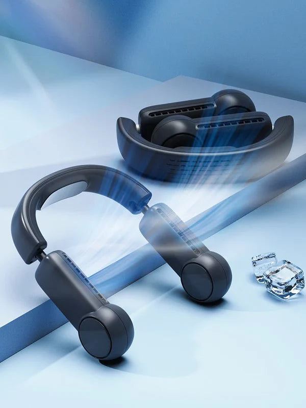 Portable Mini Neck Fan | Bladeless USB Rechargeable Neckband Air Cooler