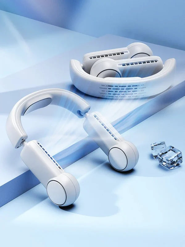 Portable Mini Neck Fan | Bladeless USB Rechargeable Neckband Air Cooler